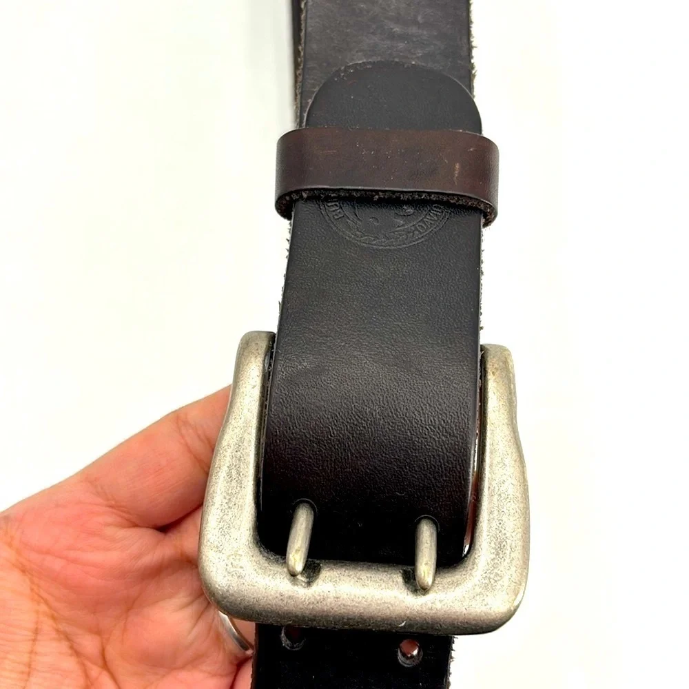 UEC Buffalo men’s brown leather belt size 32